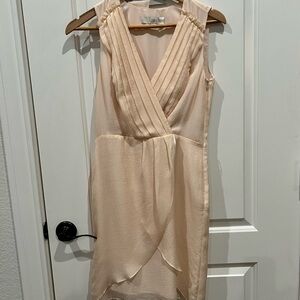Soft peach tulip hem dress